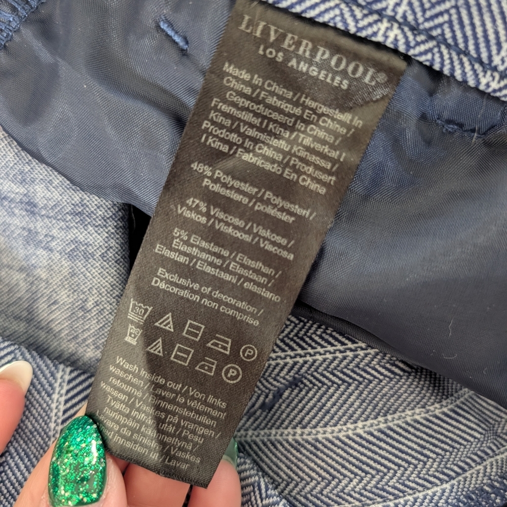Liverpool Los Angeles Kelsey Striped Knit Pants Size 31 US 12 - Picture 7 of 10